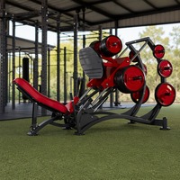 Presse à jambes commerciale à 45 degrés pour salle de sport, presse inclinée robuste en acier avec plateforme pour les pieds