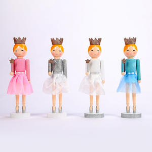 Décorations de Noël en bois en gros, <span class=keywords><strong>Casse</strong></span>-<span class=keywords><strong>noisette</strong></span> danseuse, lot de quatre, décorations de table - Product Image 6