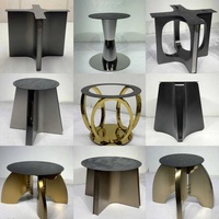 Pieds de table à manger en marbre de luxe italien, grande taille, supports de table en acier inoxydable, meubles, base de table à manger en pierre de luxe