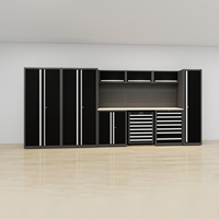 Système d'atelier modulaire professionnel robuste avec armoire à outils et établi