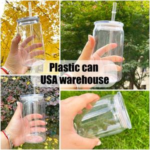 Paquete de 60 Vasos de Plástico PET Transparente de 16oz, Irrompibles, con Tapa de PP y Pajita, para Bebidas, con Logotipo Personalizado - Product Image 1