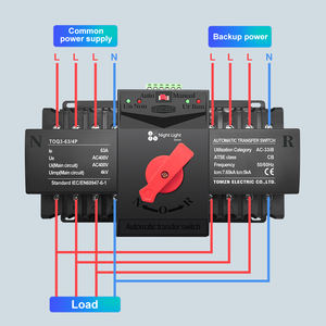 TOMZN 4P 63A 125A 220V 230V 50/60Hz tipo MCB doppia potenza automatico interruttore di trasferimento at 2 ingresso 2 uscita luce notturna serie - Product Image 2