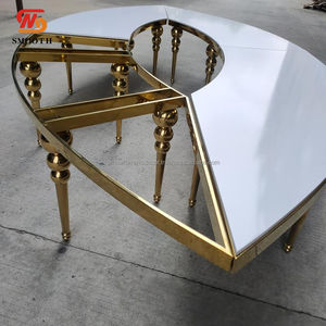 LISSE Nouveau Design Table De Mariage En Acier Inoxydable Tables De Décoration De Mariage Invités Tables De Meubles De Mariage - Product Image 1