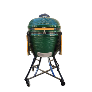 Auplex Premium OEM Céramique <span class=keywords><strong>Kamado</strong></span> <span class=keywords><strong>Joe</strong></span> 24 pouces Fumoir à viande BBQ Grill d'extérieur avec chariot et surface antiadhésive - Product Image 1