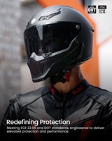 Helm Full Face ILM Terlaris untuk Motor Trail, Bahan ABS, Bersertifikasi ECE, Dual Visor, Quick Release, Warna Hitam Doff MF509