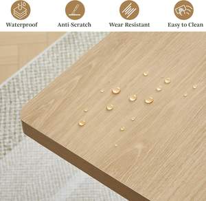 <span class=keywords><strong>Table</strong></span> à manger rectangulaire extensible minimaliste <span class=keywords><strong>avec</strong></span> pieds à double piédestal pour salle à manger ou cuisine - Product Image 3