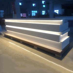 Tùy Chỉnh Corian Bề Mặt Rắn Quầy <span class=keywords><strong>Bar</strong></span> Nhà Cung Cấp Thanh Cho Nhà Tầng Hầm Trong Nhà Quầy <span class=keywords><strong>Bar</strong></span> Thiết Kế - Product Image 1