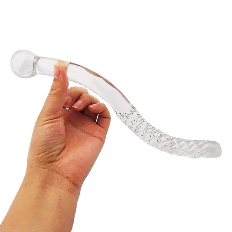 Crystal Glass Dildo Wand Sex Toys Yoni Wand 26CM Glass Dildos For Women