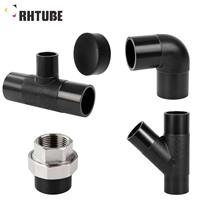 RHTUBE Raccord coudé mâle en PE noir avec insert métallique pour fusion par emboîtement à 90 degrés pour l'alimentation en eau et l'irrigation PN25