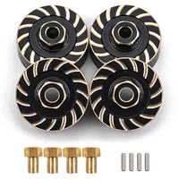 Ensemble d'adaptateurs de contrepoids de roue en laiton avec broches métalliques hexagonales pour pièces de mise à niveau de crawler RC à l'échelle 1/18