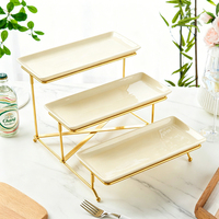 Table à Dessert pliable à 3 niveaux, support de plateau décoratif, rehausseurs de buffet de fruits, présentoirs de nourriture pour la fête