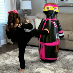 Saco de Boxeo Inflable Ninja de 120x60cm, PVC, Autoportante, para Niños, Entrenamiento de Fitness al Aire Libre - Product Image 2