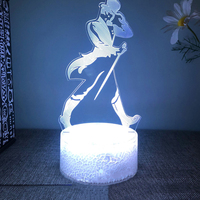 Lámpara táctil de ilusión divertida ABS LED decorar habitación lámparas de mesa divertidas Mini luces para el hogar diseñado luz de noche decoración de habitación estrellada