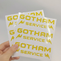 Autocollants en métal transparent personnalisés par le fabricant, transfert UV, logo doré imprimé, autocollant 3D pressé, impression d'étiquettes
