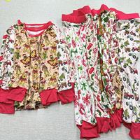 Ventes en gros de pyjamas longs à manches longues pour bébés et enfants, en tissu de bambou personnalisé, doux et décontractés