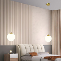 Lustre de chevet moderne de luxe pour chambre à coucher, luminaire en cristal LED à lumière chaude, suspension en fer forgé et verre pour chambre principale ou fond de télévision