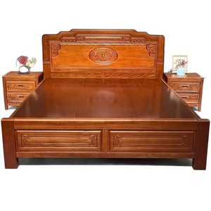 Solid Wood <b>Bed</b> Golden Rosewood Ming Qing Style Antique Master Bedroom Double <b>Bed</b> Mortise And Tenon Structure - Product Image 4