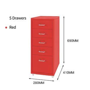 Mobile Drawer <b>Cabinet</b>, Rolling Storage Dresser with Wheels, <b>Metal</b> Drawer Unit for Home, Office & Salon - Product Image 2