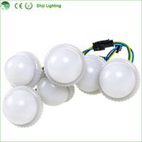 Lumière LED à pixels étanche 35 mm de diamètre, 9 LED SMD 5050 RGBW UCS2904, éclairage ponctuel avec couvercle anti-brouillard DC24V