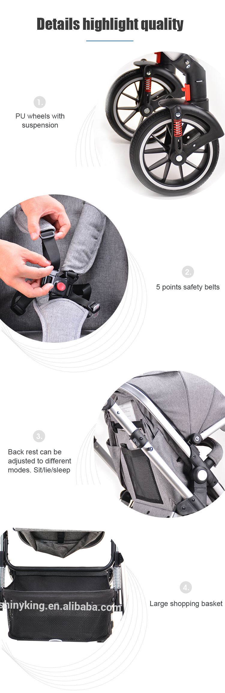 2022 Baby Stroller Manufacturer Wholesale Cheap Multi-function Cheap Baby Strollers For Sale
