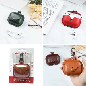 For Airpods Pro <strong>Casing</strong> <strong>Earphone</strong> Cover Luxury Keychain Designer 3 2nd Generation Protective Leather Case - Product Image 2
