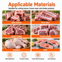 Mesin Pemotong Tulang Otomatis Tugas Berat Komersial untuk Daging Beku Segar, Daging Kambing, Babi, Domba, Mesin Gergaji Tulang Daging