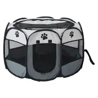 Evcil hayvan çantası katlanabilir seyahat çadırı taşınabilir katlanabilir yarı kapalı Pet oyun sekizgen kafes kedi ve köpek kafesi