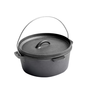 Marmite hollandaise <span class=keywords><strong>en</strong></span> <span class=keywords><strong>fonte</strong></span> pré-culottée pour camping <span class=keywords><strong>en</strong></span> plein air, 4.5QT 6QT 9QT 12QT, prix usine - Product Image 1