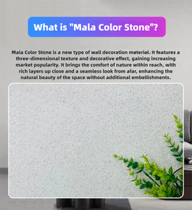 Peinture Murale Effet <span class=keywords><strong>Pierre</strong></span> Mala Colorée Oakhouse Manufacture – Enduit Anti-Rayures Intérieur/Extérieur – Revêtement Mural en Porcelaine Cristalline Texturée Effet Marbre Artistique - Product Image 2