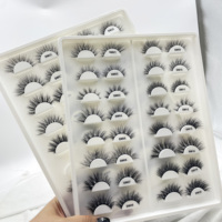 Vente en gros de cils de vison duveteux 100% avec emballage de marque privée cils personnalisés de 12 à 15mm cils de vison 3d cils de vison