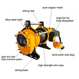 ALLMAN-<span class=keywords><strong>Treuil</strong></span> électrique portable à câble en acier, 500kg, 220 volts, 1P/3P, pour usage domestique et petit chantier - Product Image 2
