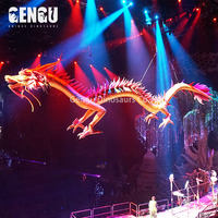 Haute Simulation Chinois Dragon Modèle Dinosaure Animatronique Sculpture
