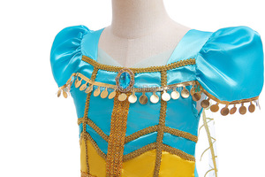 Disfraz de Princesa Jasmine de <span class=keywords><strong>Aladdin</strong></span> para Niñas, Disfraz de Cosplay para Halloween, Navidad, Fiestas, Disfraz de Princesa Jasmine de Películas y Televisión - Product Image 3