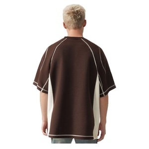 <span class=keywords><strong>T</strong></span>-<span class=keywords><strong>shirt</strong></span> décontracté à manches courtes et <span class=keywords><strong>col</strong></span> en <span class=keywords><strong>V</strong></span> pour <span class=keywords><strong>homme</strong></span> Dreaming Lion, de haute qualité, en maille contrastée, avec motif de lettres - Product Image 2