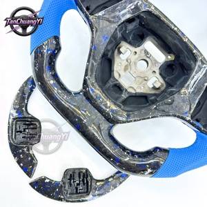 Volante de Fibra de Carbono Forjado con Levas de Cambio para C7 2014-2018, Envío Rápido de Fábrica - Product Image 4