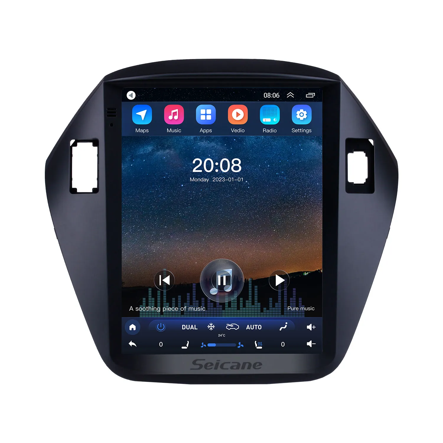 Android 10.0 9.7 polegada dvd rádio do carro com Touchscreen Navegação GPS para Hyundai ix35 Tucson 2010 2011 2012 2013 2014 2015