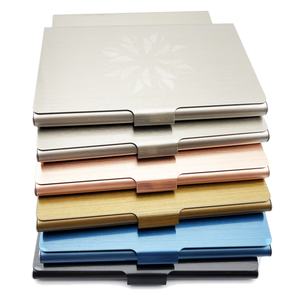 Bleu argent noir or Rose Antique Bronze cuivre couleur acier inoxydable nom porte-<span class=keywords><strong>carte</strong></span> de crédit métal cadeau article boîte pour les entreprises - Product Image 5
