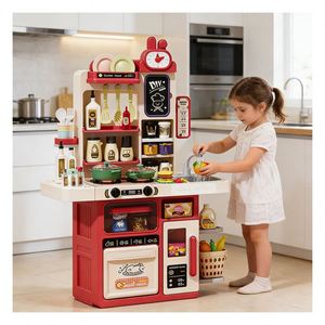 Toy Kitchen Set Children Cooking <b>Bench</b> Faucet Cabinet Oven Accessories Imagination Learning Parent Child Time Delight - Product Image 4