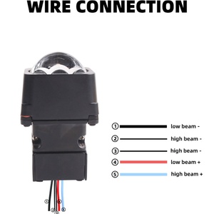 SANVI Wholesale Low Price M5-3 12V 1.5 Inch Matrix Bi <b>Led</b> <b>Projector</b> Lens with Three-direct Auxiliary - Product Image 6