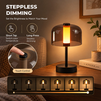 Lampe de table rétro à LED à intensité variable avec commande tactile progressive, prix d'usine, rechargeable, pour bureau, salle de lecture, bibliothèque, maison