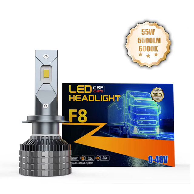 Best F8 Truck Car Led Headlight Bulb 24v 55w 5500lm 6000k 9004 9005 9006 9012 H4 H7 H11 H13 Led Headlight for Truck