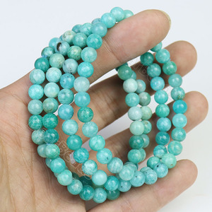 Bracelets en pierres naturelles rondes colorées de 6 mm pour femmes, <span class=keywords><strong>bracelet</strong></span> en cristal de guérison pour dames et filles - Product Image 3