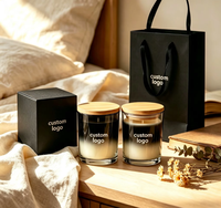 Ensemble cadeau de diffuseurs de parfum d'ambiance de Noël de luxe personnalisés à marque privée, bougies parfumées à la cire de soja faites à la main