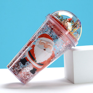 MAIMAI Livraison gratuite Nouveau design Anniversaire Drôle Bouteilles d'eau en plastique à double paroi pour thé et café Cadeaux Tasses à café de Noël - Product Image 5