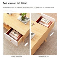 Table basse moderne en bois durable pour salon, appartement, petit espace, location, mobilier de maison