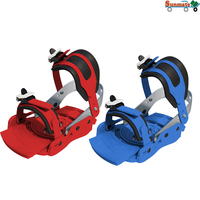 Sangle de ski de snowboard en plastique et aluminium de conception colorée durable avec boucle de fixation