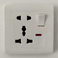 Interrupteur mural de contrôle filaire norme britannique 86, ultra-mince, 250V, avec prise USB, pour usage domestique, panneau d'interrupteurs pour le commerce extérieur