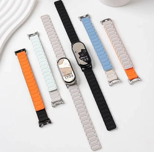 Proveedor de confianza Correa magnética para Mi Band 10 9 8 <span class=keywords><strong>Pulsera</strong></span> inteligente de silicona bicolor <span class=keywords><strong>Pulsera</strong></span> Muñequera Band8 Band9 Accesorios - Product Image 1