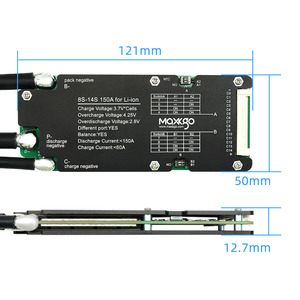 Over-xả bảo vệ pin điều khiển mô-đun BMS BMS 8S 10S 12S 14S 24V 36V 48V 150A cho xe điện pin - Product Image 5