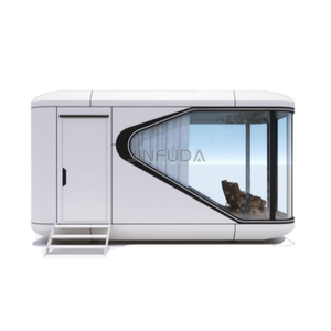 Cabaña Prefabricada de Acero Personalizable, Estilo Cápsula Espacial Moderna, <span class=keywords><strong>con</strong></span> Sala de Estar y Cocina para Campamentos - Product Image 2